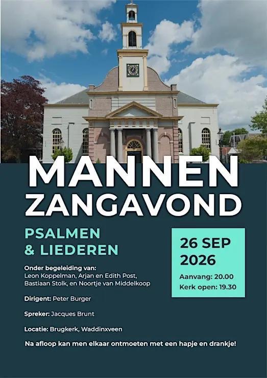 Flyer Mannenzang Waddinxveen 26 september 2026